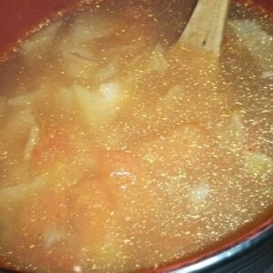 トマト缶でミネストローネ